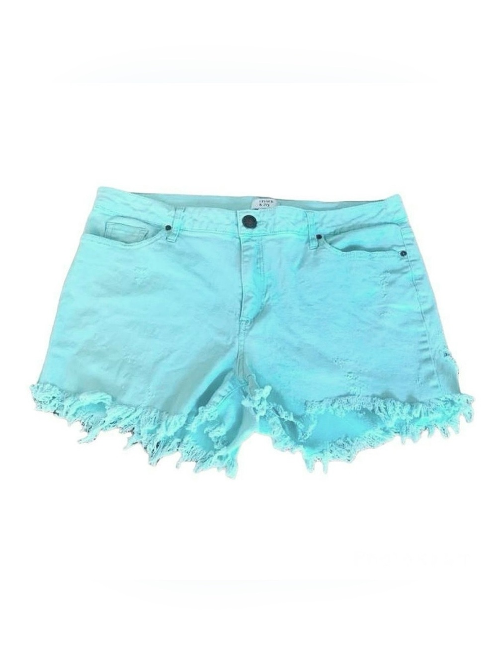 Crown & Ivy Blue Cutoff Shorts